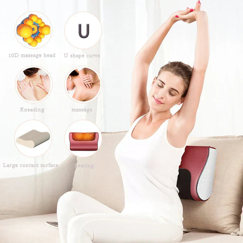 𝘼𝙈𝘼𝙉𝘼𝙃™ Red Pillow Massager – جهاز تدليك الوسادة الحمراء
