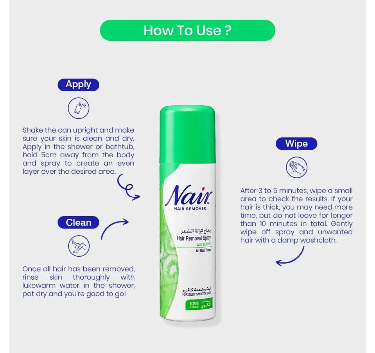 𝘼𝙈𝘼𝙉𝘼𝙃 Nair Hair Removal Spray – بخاخ إزالة الشعر نير